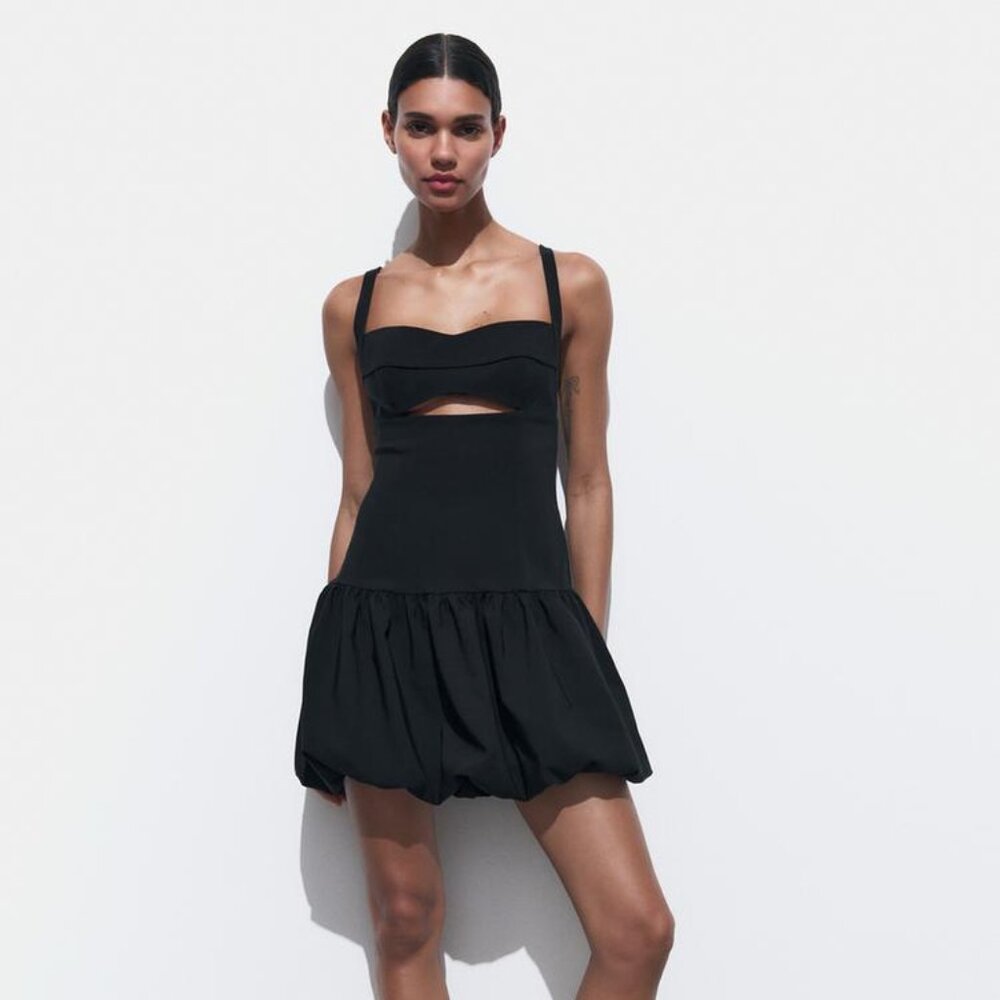 NWT Zara Balloon Mini Dress